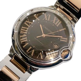 Cartier - 　カルティエ Cartier バロンブルードゥ　カルティエ W6920032 シルバー PG/SS メンズ 腕時計