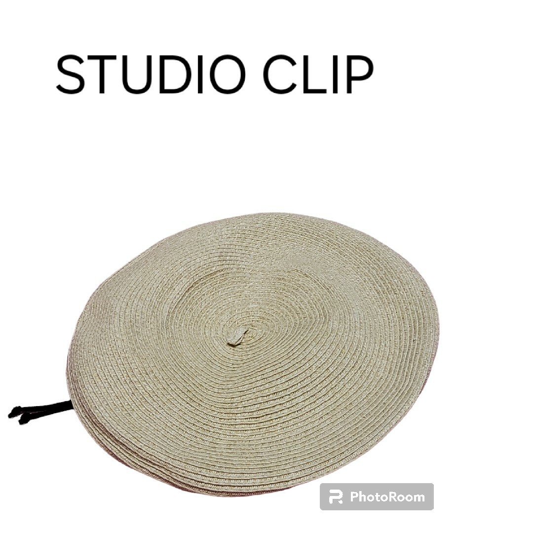 STUDIO CLIP(スタディオクリップ)のstudio CLIP 麦わら風ベレー帽　スタクリ レディースの帽子(ハンチング/ベレー帽)の商品写真