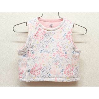 プチバトー(PETIT BATEAU)の■プチバトー/PETIT BATEAU■67cm リバーシブルベスト 白×ピンク【中古】子供 キッズ kids ベビー服 baby 女の子 秋冬 409032 tops(その他)