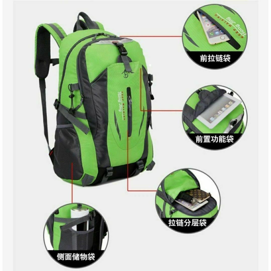 リュック ブラック 登山 旅行 防災 アウトドア 男女兼用 大容量 収納 メンズのバッグ(バッグパック/リュック)の商品写真