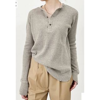 アパルトモンドゥーズィエムクラス(L'Appartement DEUXIEME CLASSE)の新品GOOD GRIEF!  HENLEY NECK THERMAL TOP(カットソー(長袖/七分))