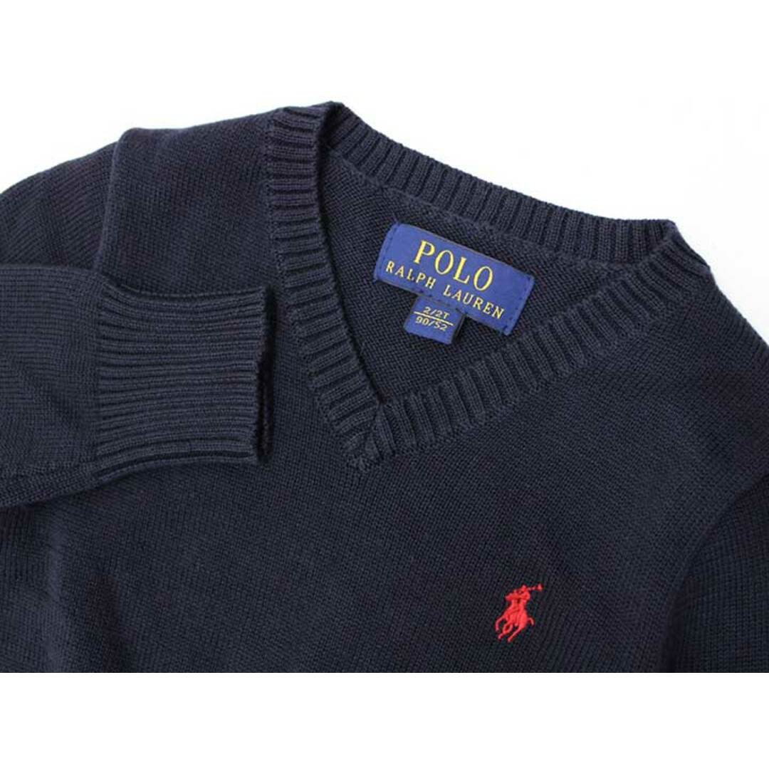 Ralph Lauren(ラルフローレン)の[ラルフローレン/Ralph Lauren]90cm セーター/ニット 紺 フォーマル お受験 見学会 説明会 お稽古 お教室 通塾 通園 スクール 冠婚葬祭【中古】子供服 キッズ kids ベビー服 baby 男の子 710122 fml キッズ/ベビー/マタニティのベビー服(~85cm)(ニット/セーター)の商品写真