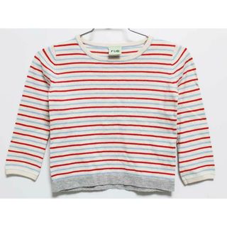 ‡ファブ/FUB‡90cm ニット/セーター 白×赤【中古】子供服 キッズ kids ベビー服 baby 男の子 女の子 春秋  tops 312042(ニット/セーター)