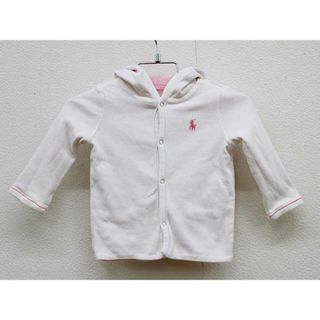 ラルフローレン(Ralph Lauren)の▼ラルフローレン/Ralph Lauren▼60cm位 パーカー 白＆白×ピンク リバーシブル 【中古】子供服 キッズ kids ベビー服 baby 女の子 春秋冬 tops 512042(その他)