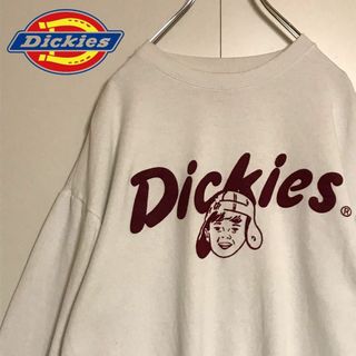 Dickies - 【人気ホワイト】ディッキーズ　ベロアロゴ入りトレーナー　裏起毛　H653