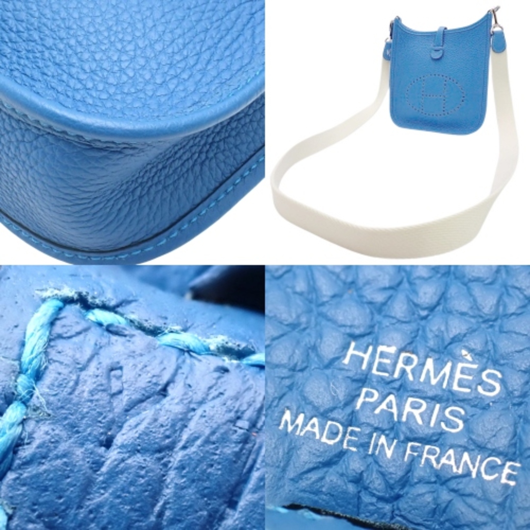 Hermes(エルメス)のHERMES(エルメス) エブリン アマゾン TPM ショルダーバッグ 肩掛け 斜め掛け エヴリン トリヨンクレマンス パラジウム金具 ミコノス ブルー青 ホワイト白シロ シルバー金具 Y刻印 レディース 40802088443【中古】【アラモード】 レディースのバッグ(ショルダーバッグ)の商品写真