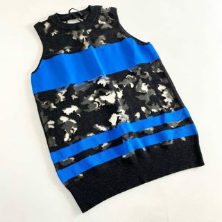 アレキサンダーワン(Alexander Wang)の73c10 ALEXANDER WANG アレキサンダーワン ニットベスト 切替 S ブラック ブルー レディース シースルー トップス(ベスト/ジレ)