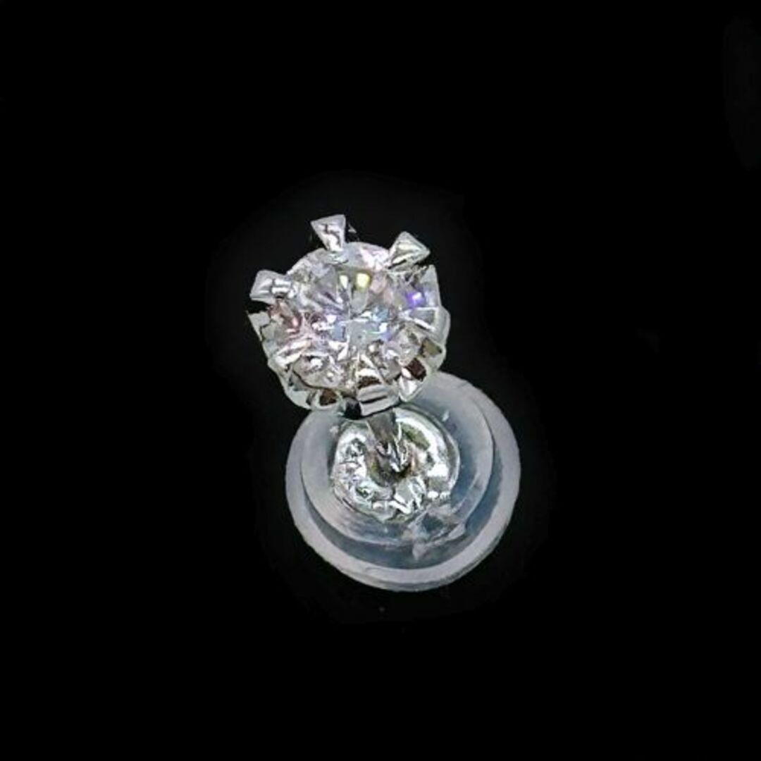 天然ピンクダイヤモンド 0.165ct 鑑定付き プラチナ 片耳 手作りピアス メンズのアクセサリー(ピアス(片耳用))の商品写真