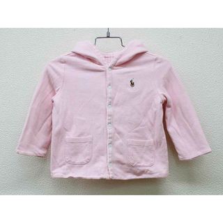 ラルフローレン(Ralph Lauren)の▼ラルフローレン/Ralph Lauren▼85cm位 パーカー ピンク×白＆ピンク リバーシブル  【中古】 子供服 キッズ kids ベビー服 baby 女の子 春 tops 022042(その他)