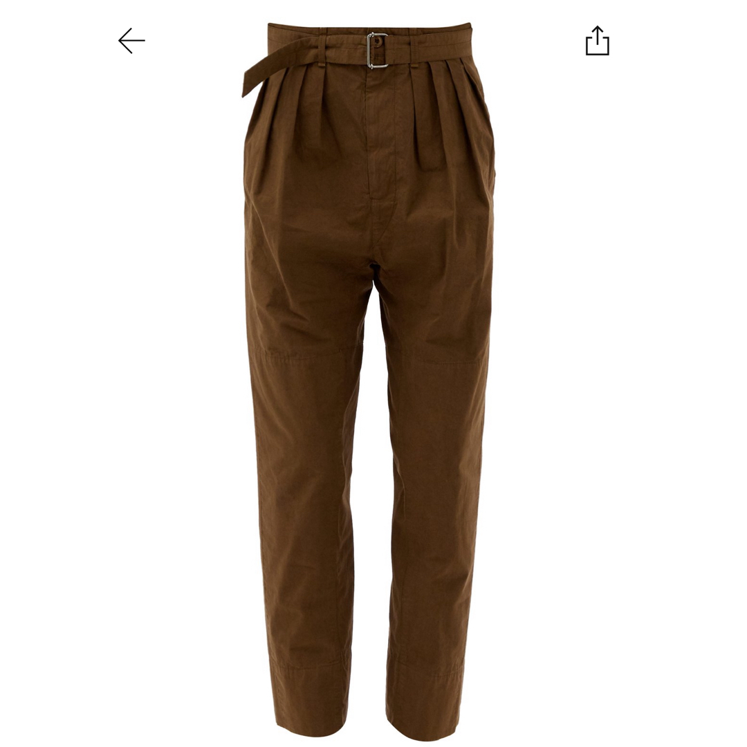 LEMAIRE(ルメール)のlemaire high-rise cotton-shell trousers レディースのパンツ(カジュアルパンツ)の商品写真