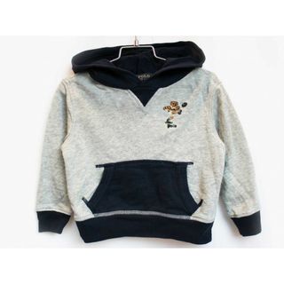 [ラルフローレン/Ralph Lauren]90cm フード付トレーナー/パーカー/スウェット/スエット グレー×紺 ベア【中古】子供服 キッズ kids ベビー服 baby 男の子 春秋冬 tops 022042