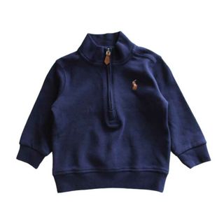 ラルフローレン(Ralph Lauren)の【値下げ!】[ラルフローレン/Ralph Lauren]75cm ハーフジップトレーナー 紺×白【中古】子供服 キッズ kids ベビー服 baby 男の子 春 613032 tops(トレーナー)