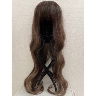 フルウィッグ　ロング　ウィッグ　アッシュブラウン　グラデーション　耐熱　wig(ロングカール)