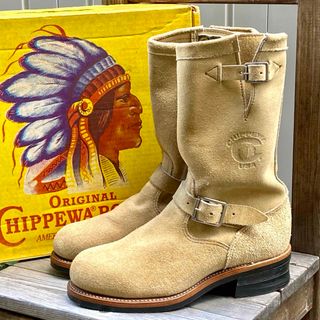 チペワ(CHIPPEWA)のCHIPPEWA チペワ エンジニアブーツ スエード PT83 黒タグ 7E(ブーツ)