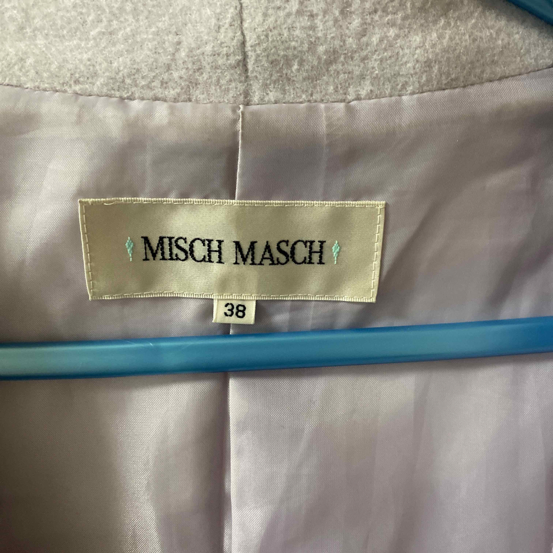 MISCH MASCH(ミッシュマッシュ)のミッシュマッシュ ノーカラーコート／パープル レディースのジャケット/アウター(ロングコート)の商品写真