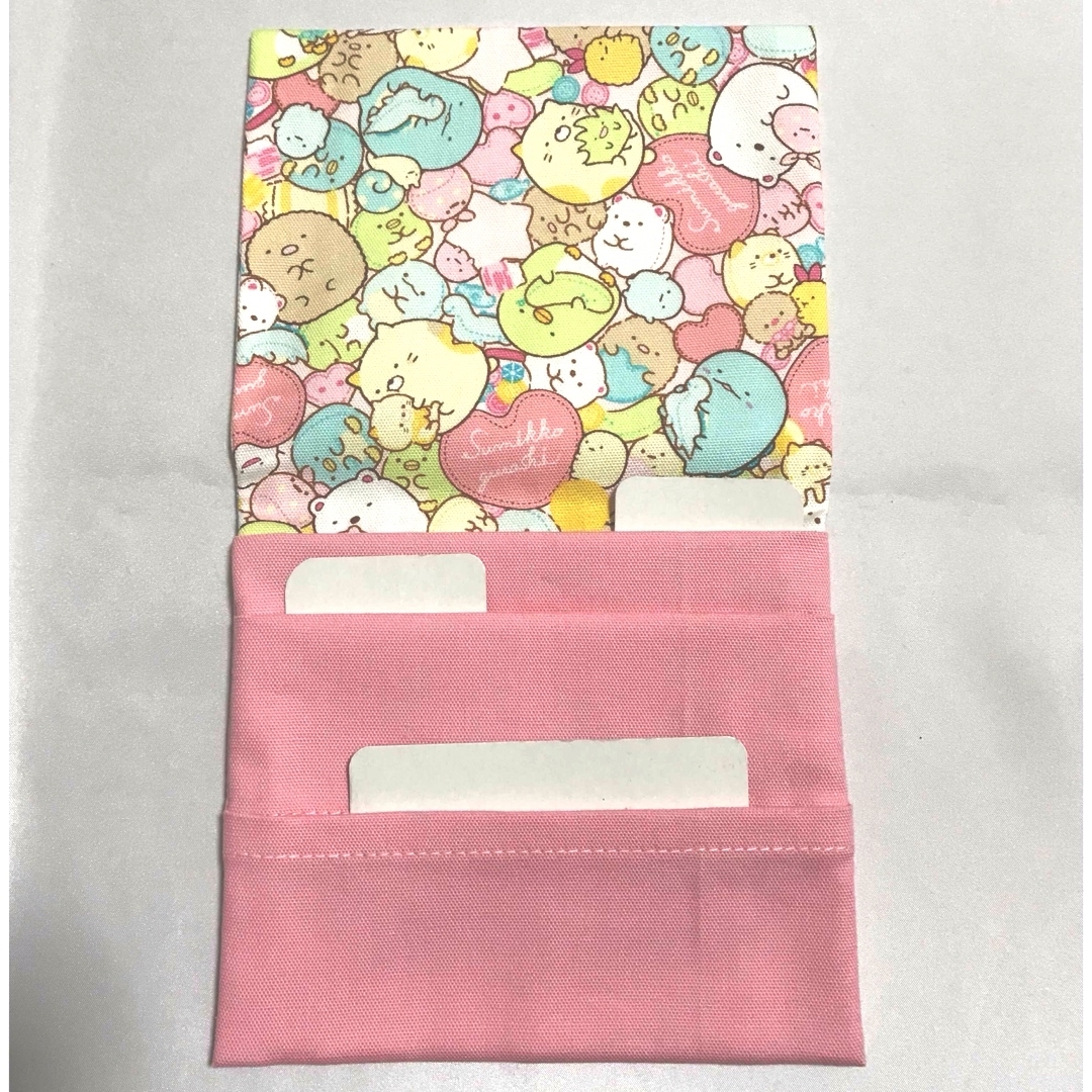 移動ポケット　すみっコぐらし／ハートピンクB ハンドメイドのキッズ/ベビー(外出用品)の商品写真