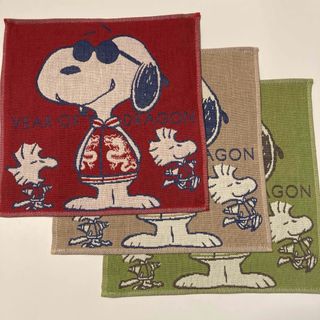 ビンテージピーナッツ(Vintage PEANUTS)の3枚 ギフト　SNOOPY ジョークール　ガーゼ　ハンカチ　ドラゴン　(ハンカチ)