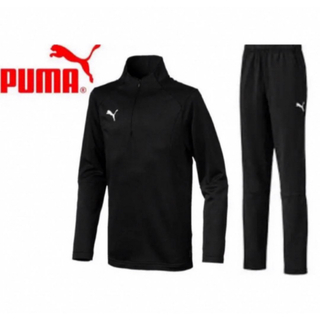 プーマ(PUMA)の送料無料 新品 PUMA LIGA トレーニングウェア 上下セット140 黒(ウェア)