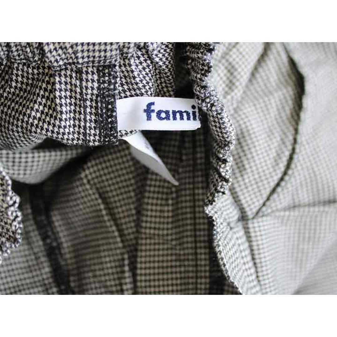 familiar(ファミリア)の【値下げ!】†ファミリア/familiar†90cm キュロットスカート 黒×ベージュ【中古】子供服 キッズ kids ベビー服 baby 女の子 春秋 133032 bottoms キッズ/ベビー/マタニティのベビー服(~85cm)(スカート)の商品写真