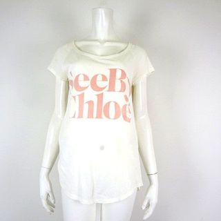 SEE BY CHLOE - シーバイクロエ カットソー Tシャツ フロッキー ビッグ ロゴ 半袖 M