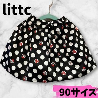 しまむら - しまむら LITTC リトシー ミニー スカート 90 ブラック ドット 新品