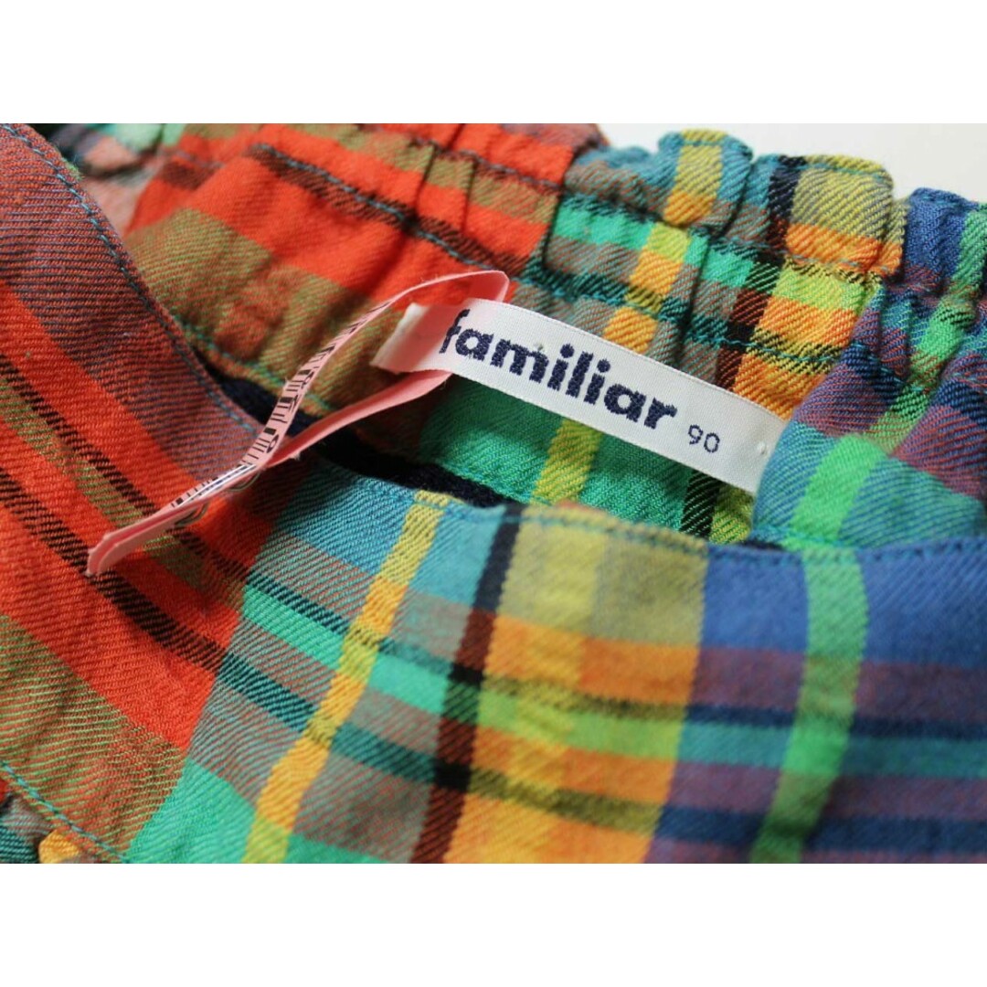 familiar(ファミリア)の【値下げ!】[ファミリア/familiar]90cm スカート グリーン×赤系【中古】子供服 キッズ kids ベビー服 baby 女の子 春秋 600132 bottoms キッズ/ベビー/マタニティのベビー服(~85cm)(スカート)の商品写真