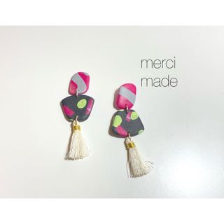 マルニ(Marni)の№799  belly pink dot＋tassel(ピアス)