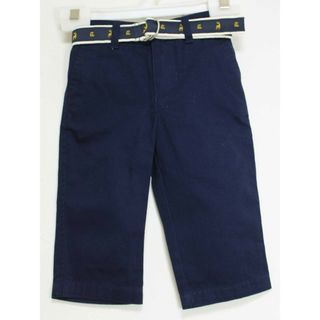 ラルフローレン(Ralph Lauren)の【値下げ!】[ラルフローレン/Ralph Lauren]75cm ベルト付ロングパンツ/長ズボン 紺【中古】子供服 キッズ kids ベビー服 baby 男の子 春秋冬 219032 bottoms(パンツ)