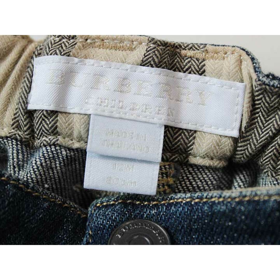 Armani(アルマーニ)の【値下げ!】☆バーバリー/BURBERRY☆80cm デニムパンツ/ジーンズ インディゴ 裾2way 【中古】子供服 キッズ kids ベビー服 baby 男の子 春秋 423032 bottoms キッズ/ベビー/マタニティのベビー服(~85cm)(パンツ)の商品写真