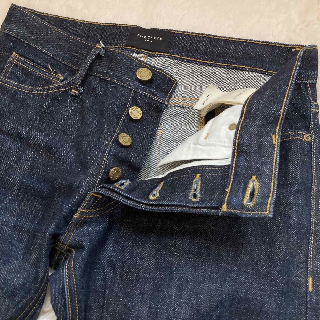 FEAR OF GOD(フィアオブゴッド)のフィアオブゴッド Ancle Slim Zip Jeans デニム 赤耳 USA メンズのパンツ(デニム/ジーンズ)の商品写真