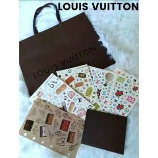 ルイヴィトン(LOUIS VUITTON)の希少 ルイヴィトン 手帳 シール 5枚 セット 紙袋 ショッパー(シール)