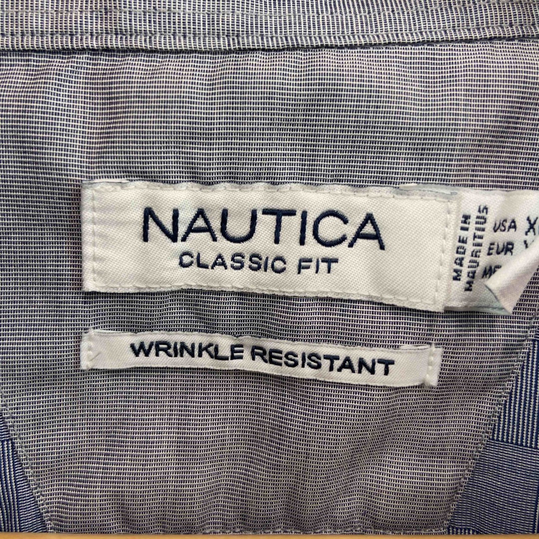 NAUTICA(ノーティカ)のNAUTICA ノーティカ メンズ  シャツ 長袖 ブルー 格子柄 メンズのトップス(シャツ)の商品写真
