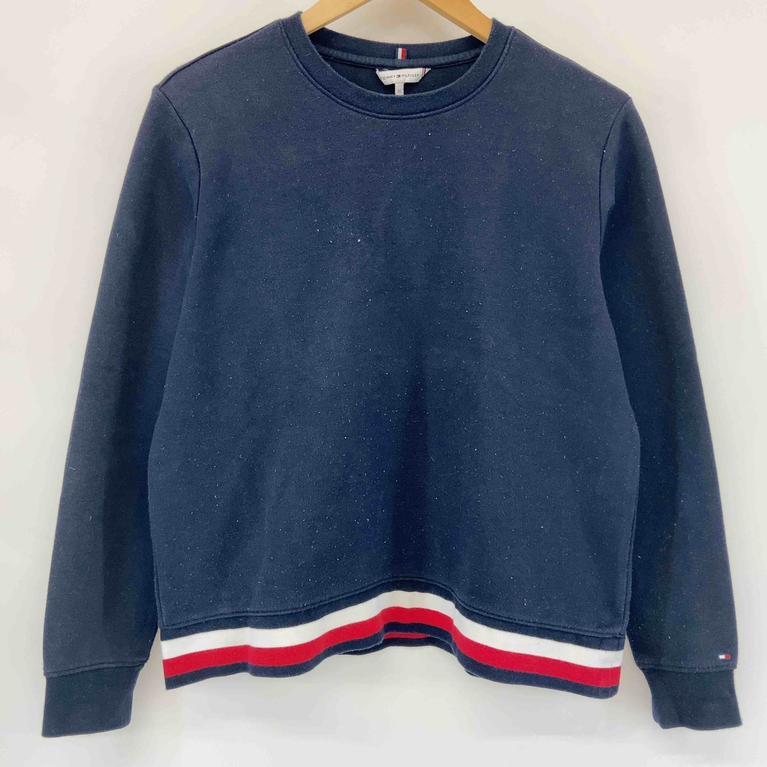 TOMMY HILFIGER(トミーヒルフィガー)のTOMMY HILFIGER メンズ トミーヒルフィガー スウェット　ロゴ刺繍　紺色　シンプル メンズのトップス(スウェット)の商品写真