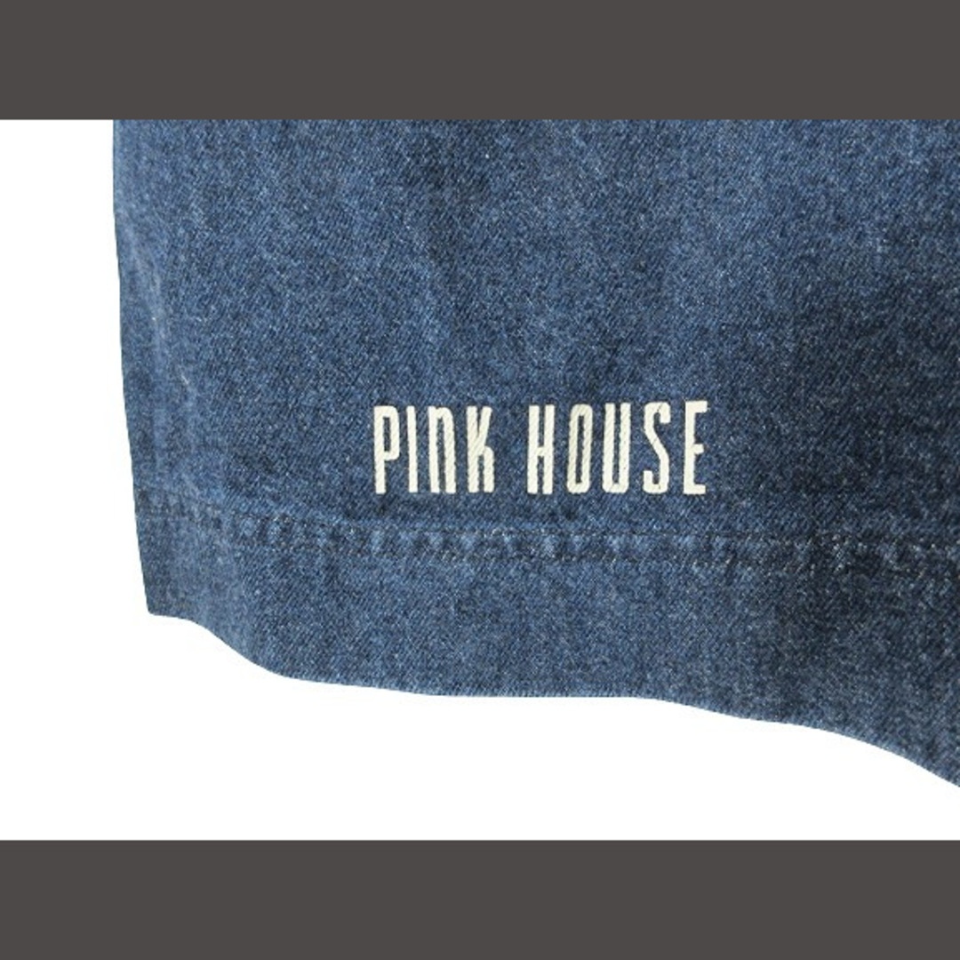 PINK HOUSE(ピンクハウス)のPINK HOUSE オーバーオール ジャンパースカート デニム ブルー レディースのワンピース(ロングワンピース/マキシワンピース)の商品写真