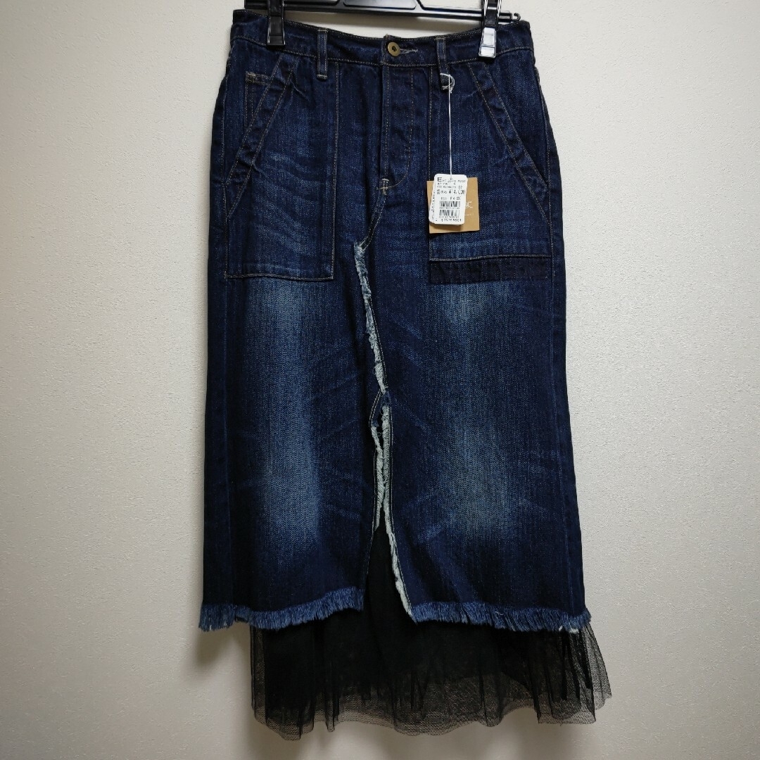 SCOT CLUB(スコットクラブ)の新品　ヤマダヤ　マンサール　デニムスカート レディースのスカート(ひざ丈スカート)の商品写真