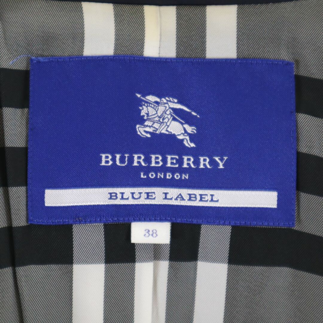 BURBERRY BLUE LABEL(バーバリーブルーレーベル)のバーバリーブルーレーベル ハーフ ジャケット 38 ネイビー BURBERRY BLUE LABEL LONDON レディース 古着 【240310】 レディースのジャケット/アウター(その他)の商品写真