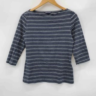 トミーヒルフィガー(TOMMY HILFIGER)のTOMMY HILFIGER レディース トミーヒルフィガー Tシャツ カットソー七部 ボーダー チャコール(Tシャツ(長袖/七分))