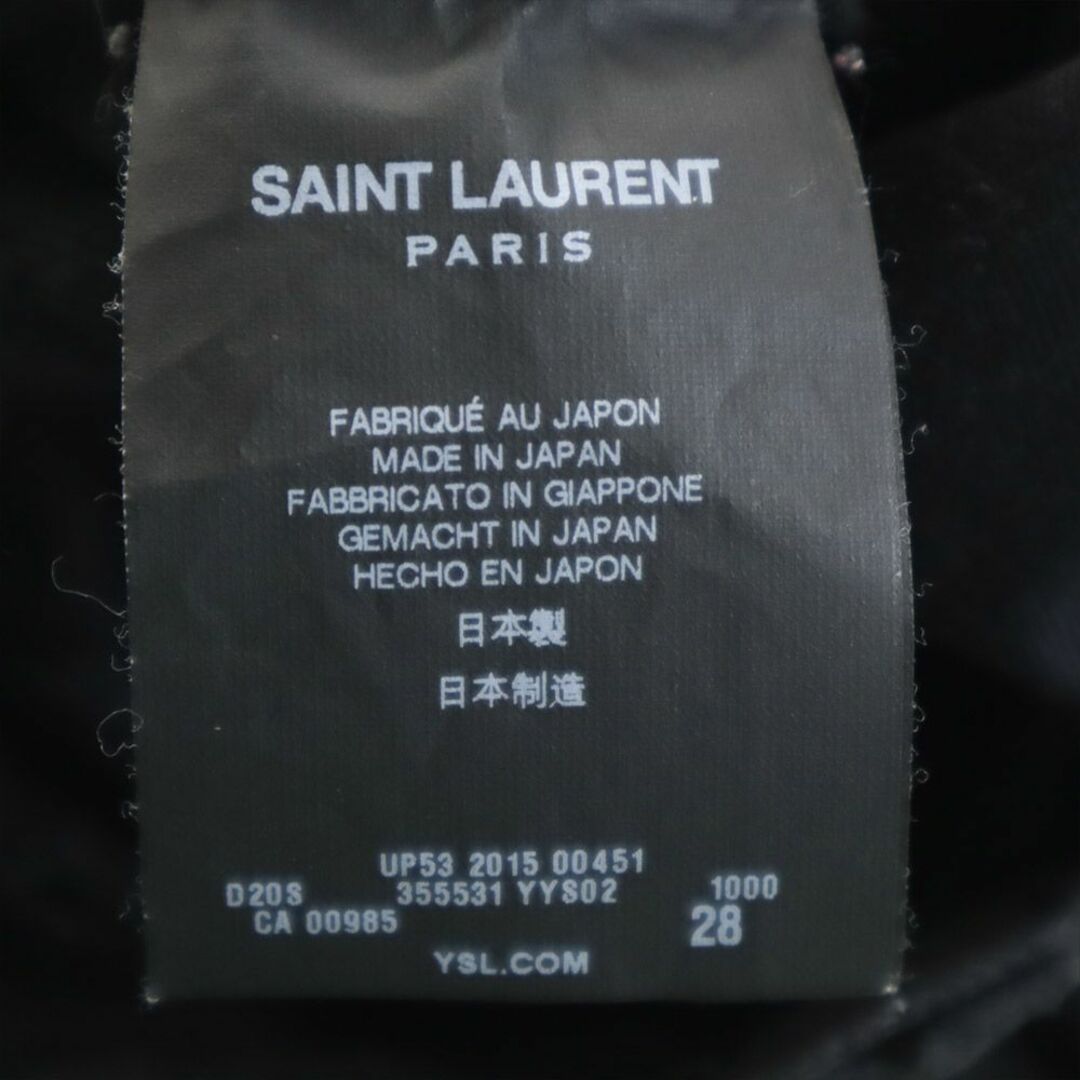 Saint Laurent(サンローラン)のサンローラン 日本製 ボタンフライ ストレートデニムパンツ M ブラック SAINT LAURENT ジーパン レディース 古着 【240310】 レディースのパンツ(デニム/ジーンズ)の商品写真