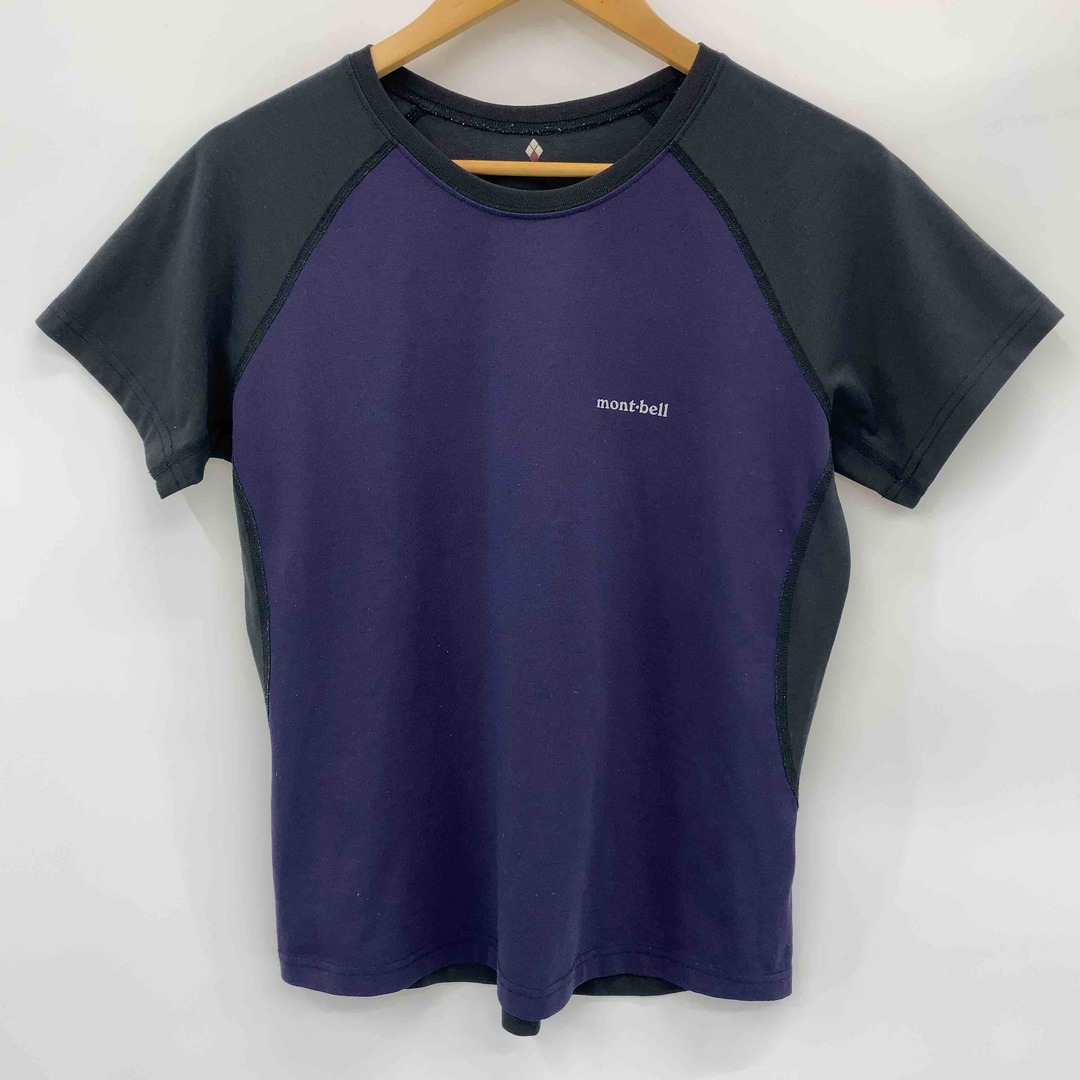 mont bell(モンベル)のレディース  Tシャツ カットソー(半袖 袖無し) 紫 ロゴプリント レディースのトップス(カーディガン)の商品写真