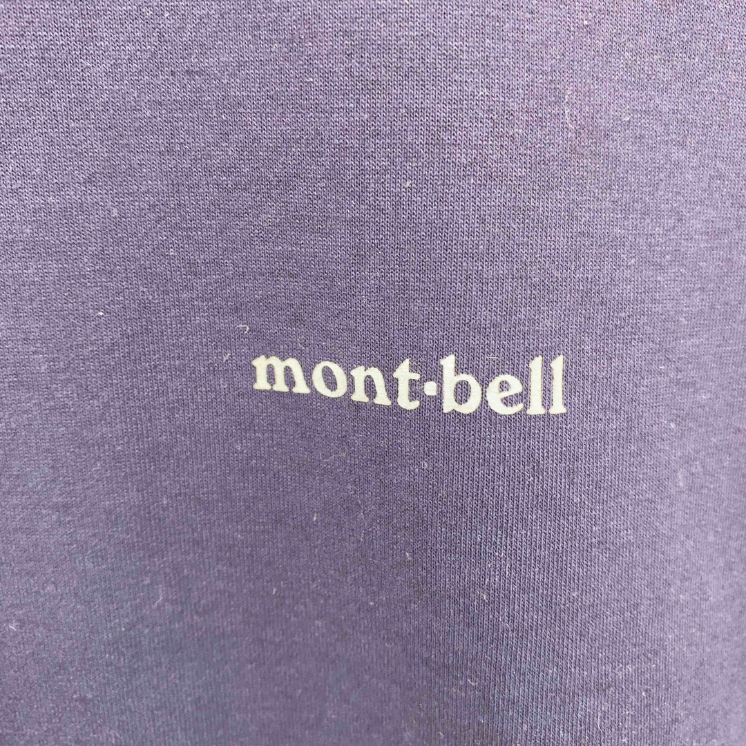 mont bell(モンベル)のレディース  Tシャツ カットソー(半袖 袖無し) 紫 ロゴプリント レディースのトップス(カーディガン)の商品写真