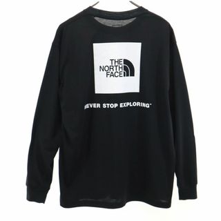 ザノースフェイス(THE NORTH FACE)のノースフェイス 長袖 Tシャツ XL ブラック THE NORTH FACE ロンT メンズ 古着 【240310】(Tシャツ/カットソー(七分/長袖))