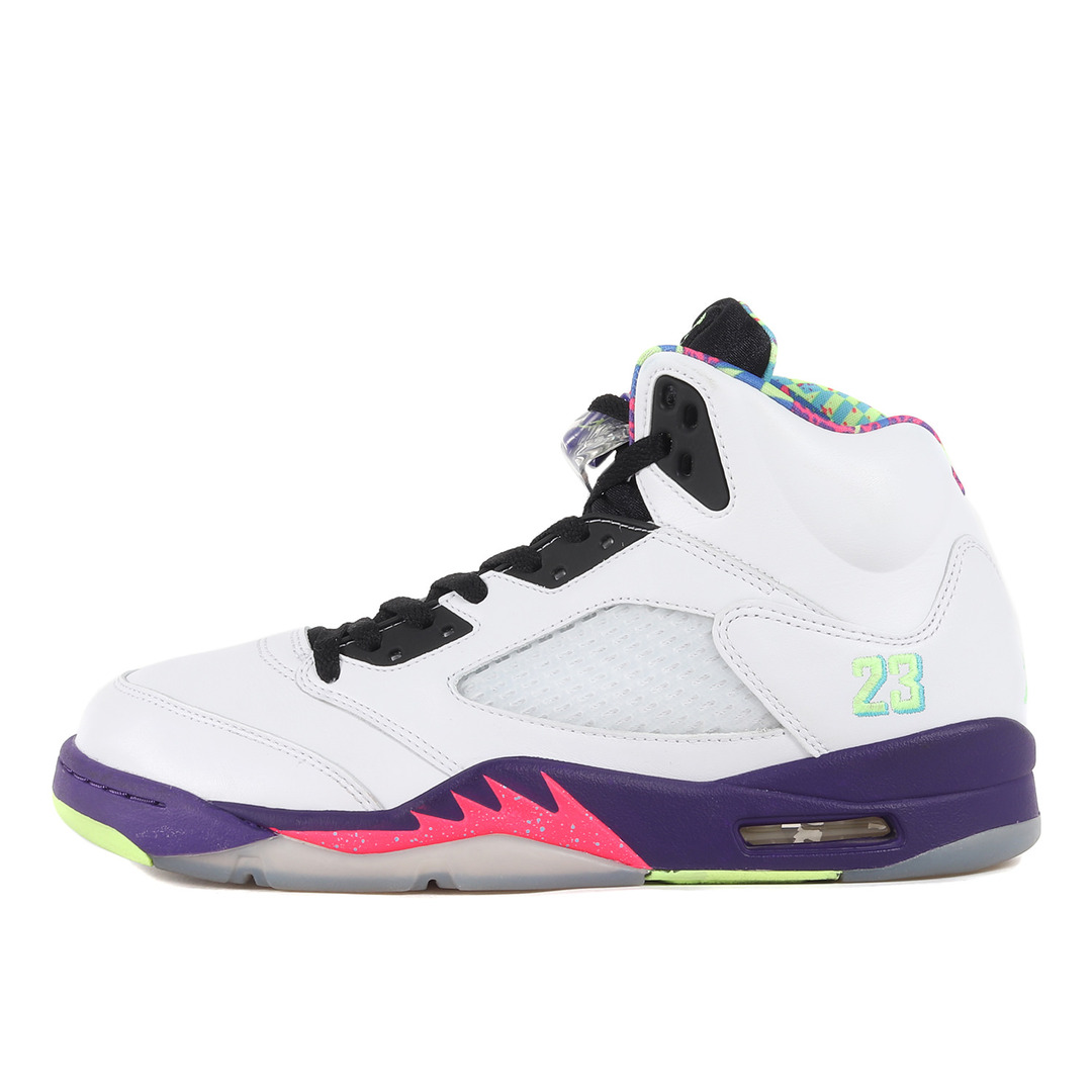 NIKE(ナイキ)の美品 NIKE ナイキ サイズ:28.0cm AIR JORDAN 5 RETRO ALTERNATE BEL-AIR (DB3335-100) エアジョーダン5 レトロ オルタナティブ ベルエア ホワイト コートパープル US10 ハイカット スニーカー シューズ 靴【メンズ】【中古】 メンズの靴/シューズ(スニーカー)の商品写真