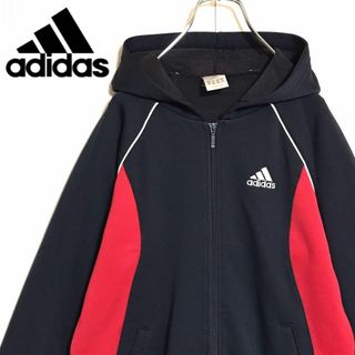 adidas - 【万国旗タグ】アディダス　刺繍ロゴ入りジップパーカー　キッズ　A992