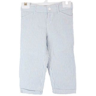 プチバトー(PETIT BATEAU)の[プチバトー/PETIT BATEAU]81cm ロングパンツ/長ズボン 白×ブルーグレー【中古】子供服 キッズ kids ベビー服 baby 男の子 春夏 723032 bottoms(パンツ)