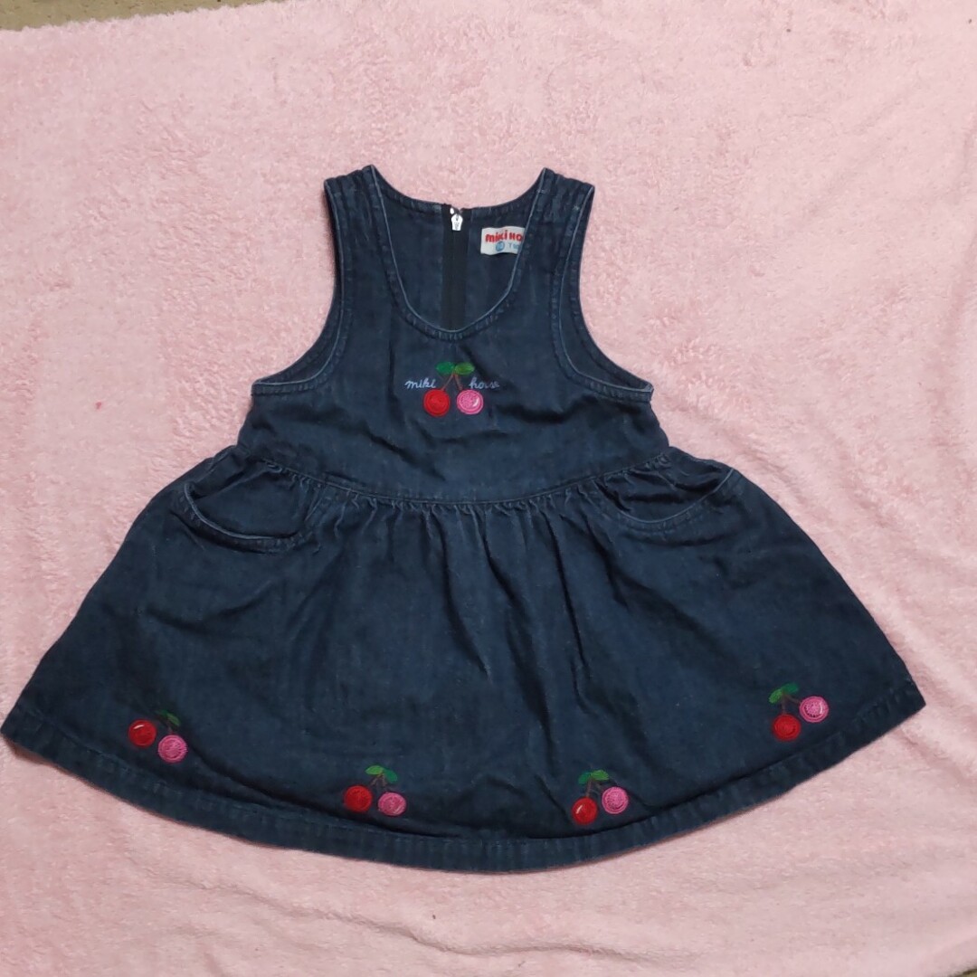 mikihouse(ミキハウス)のミキハウス ジャンバースカート 90 キッズ/ベビー/マタニティのキッズ服女の子用(90cm~)(ワンピース)の商品写真