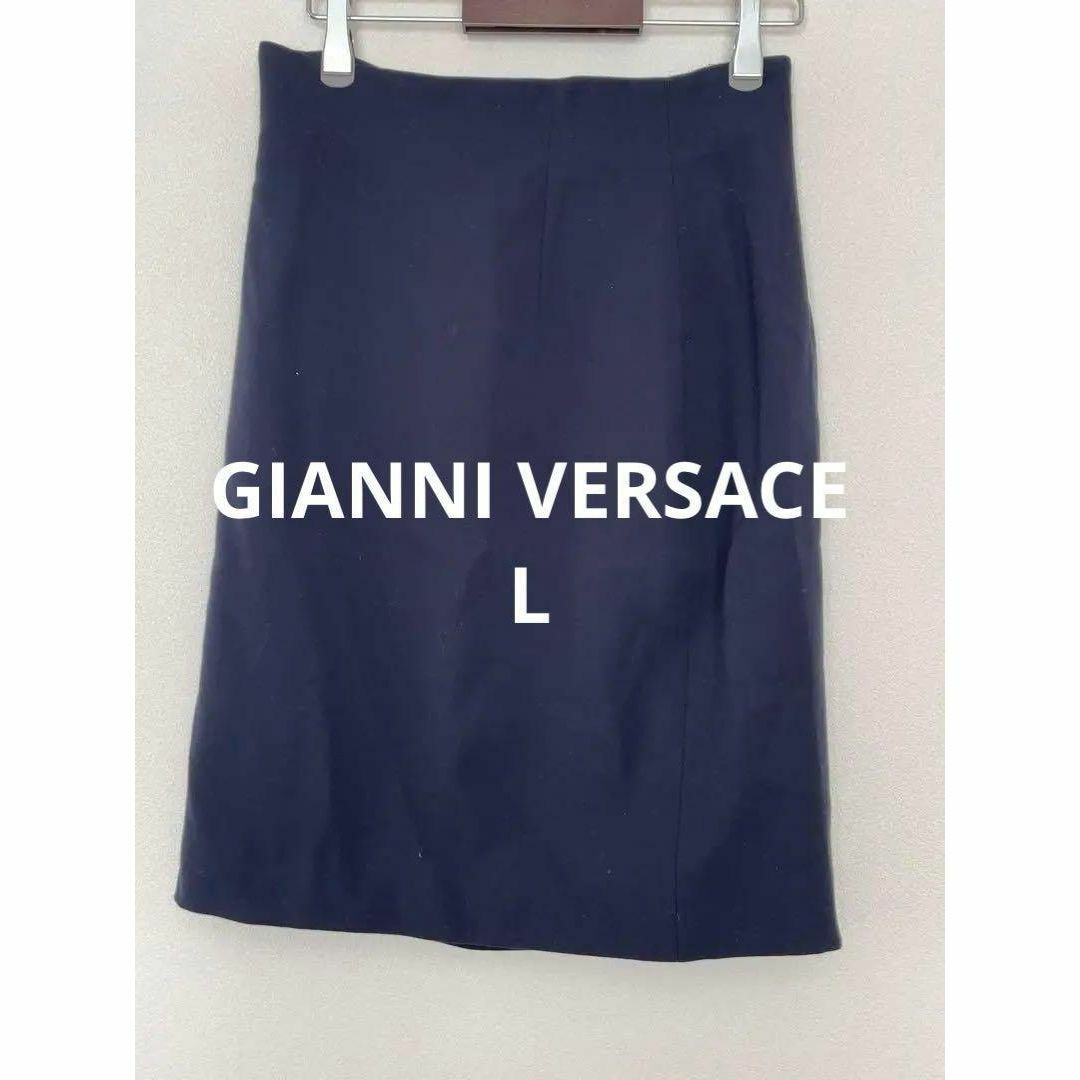 Gianni Versace(ジャンニヴェルサーチ)のGIANNI VERSACE スカート バージンウール100% イタリア製 希少 レディースのスカート(ひざ丈スカート)の商品写真