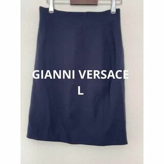 ジャンニヴェルサーチ(Gianni Versace)のGIANNI VERSACE スカート バージンウール100% イタリア製 希少(ひざ丈スカート)