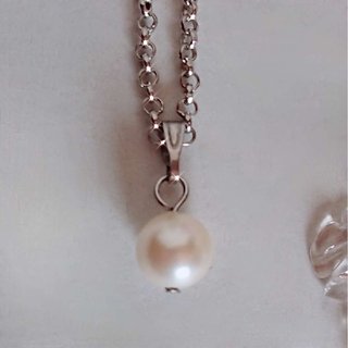【6月の誕生石】パール 真珠のサージカルステンレス ネックレス(ネックレス)