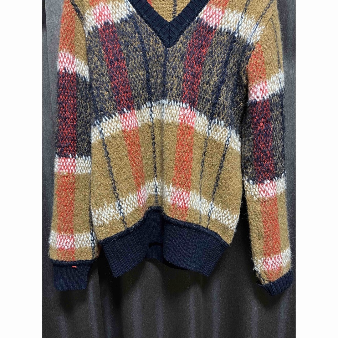 DRIES VAN NOTEN(ドリスヴァンノッテン)のDries Van Noten ドリスヴァンノッテン　ニット　マルチ　ブラウン メンズのトップス(ニット/セーター)の商品写真