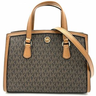 マイケルコース(Michael Kors)の【在庫一掃】Michael Kors マイケルコース 2WAY MKシグネチャー シャンタルメッセンジャースモール ハンドバッグ ショルダーバッグ 肩掛け 斜め掛け かばん 鞄 30F2G7CM1B レザー    ブラウン 茶 ゴールド金具 レディース 美品【中古品】(ショルダーバッグ)